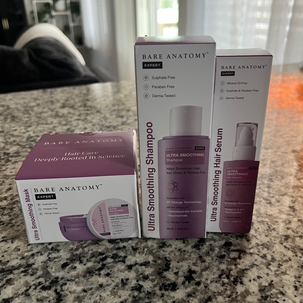 Bare Anatomy - Ultra Smoothing Shampoo, Mask & Serum Trio